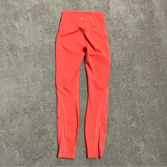 Lululemon Train Time HR Tight 25‘’ size：2 Poppy Coral - Picture 7 of 9